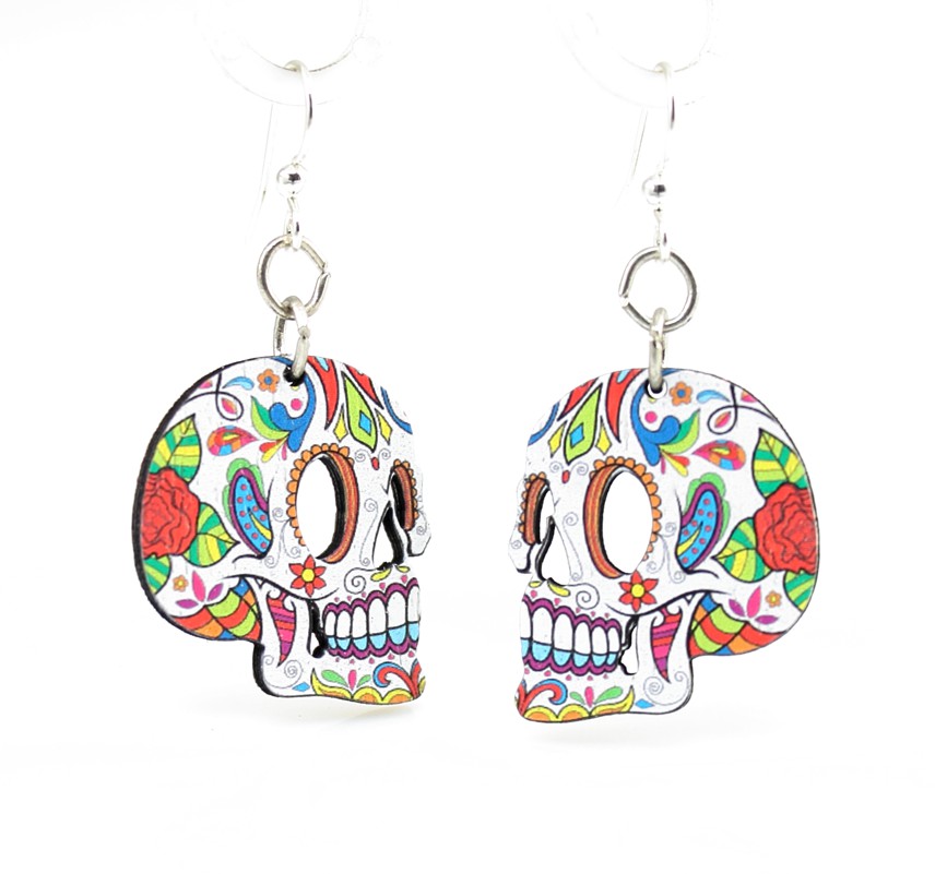 Mexican sales skull earrings