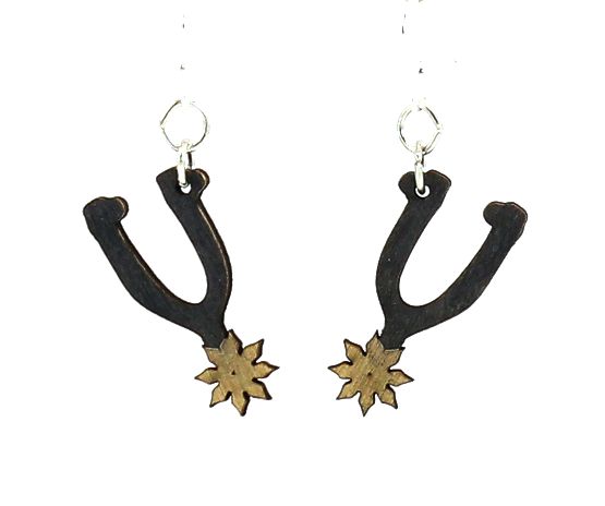 Spur Wood Earrings made from Eco-Friendly Wood!