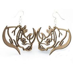 gray rhino wood earrings