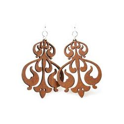 Cinnamon rorschach ink design earrings