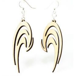 Natural Wood Swoosh wood earrings