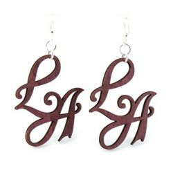 Los angeles wood earrings