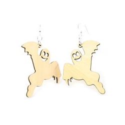 ghost wood earrings