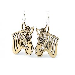 natural wood zebra wood earrings