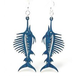 royal blue sword fish earrings