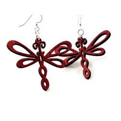 red dragonfly earrings