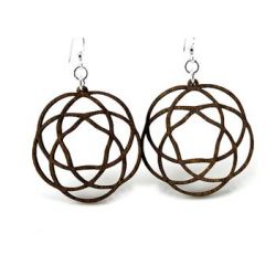 Brown Celtic Knot Wood Earrings