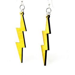 slender lightning bolt earrings