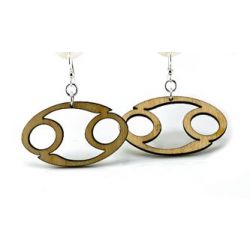 cancer wood earrings