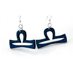 black libra wood earrings