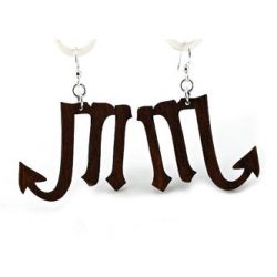 black satin scorpio earrings