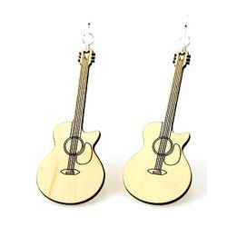 cut away guitar earrings