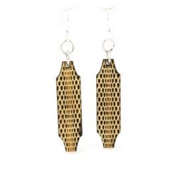 optical illusion wood earrings