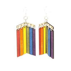 Pride wood earrings