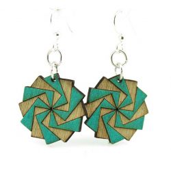 twilight zone blossom wood earrings