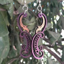 Earrings shown in color Purple