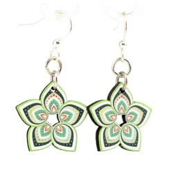 mandy greenly blossom wood earrings