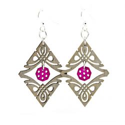 natural wood tribal charm wood earrings