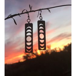 lunar eclipse earrings - lifestyle