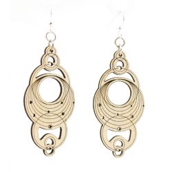 Sacred circle wood earrings