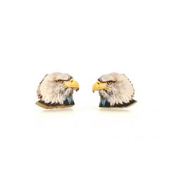 eagle stud wood earrings