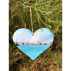 San Francisco Bay Heart Ornament Lifestyle Photo