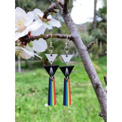 the wall wooden earrings