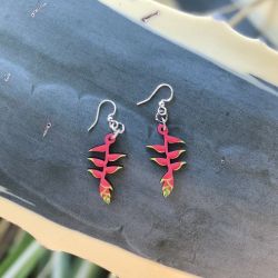 Lifestyle photo - Heliconia Rostrata earrings