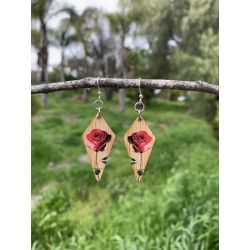 final rose bamboo earrings