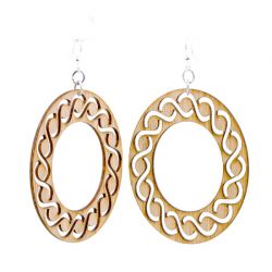 984 intertwined oval bamboo earrings