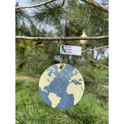 100% recycled office paper retro earth ornament