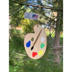 painter's palette wood ornament
