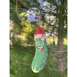100% recycled paper pickle ornament