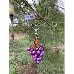 corkscrew grape vine wood ornament
