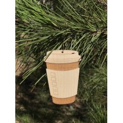 Lifestyle photo - Coffee to Go wood ornament