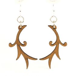 Fresh wood branch wood blossom earrings