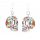 profile sugar skull wood earrings