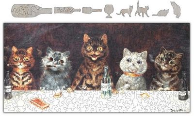 Cats Know How To Party Wooden Whimsical PUZZLE - 325PCS - #6713