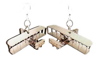 Wright Brothers Airplane EARRINGS #1588