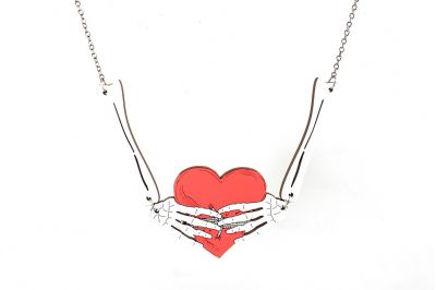 Bone Heart Necklace #6151