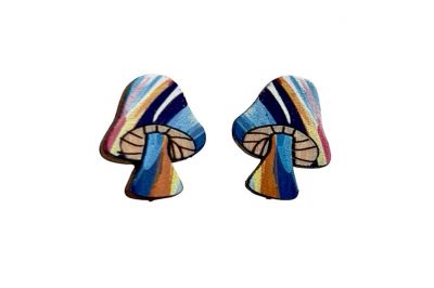 Psychedelic Mushroom Stud EARRINGS #3109