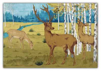 Maurice Pillard Verneuil: Deer in Art Deco Puzzle - 160PCS - #6790