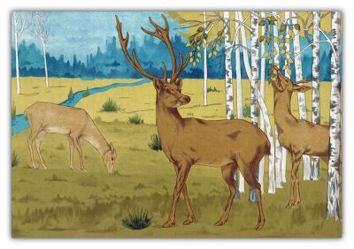 Maurice Pillard Verneuil: Deer in Art Deco PUZZLE - 160PCS - #6790