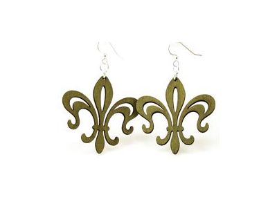 Fleur de Lis Hollow Point Earrings # 1117