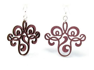 wine vintage filigree earrings