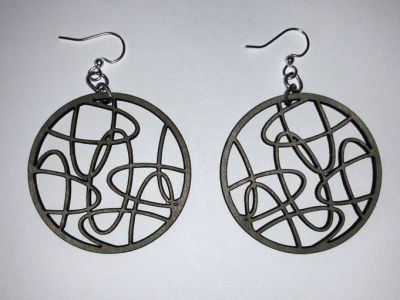 oval madness earrings in gray