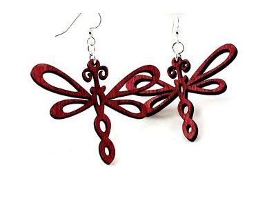 red dragonfly earrings