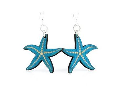 Aqua Marine Starfish Earrings