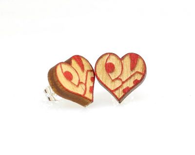 LOVE Heart STUD EARRINGS #3010