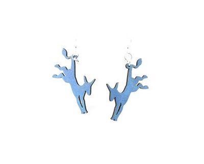 Democratic donkey wood earrings